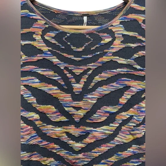 Free People Take Me Out printed Bodycon tiger print neon striped - Picture 5 of 9